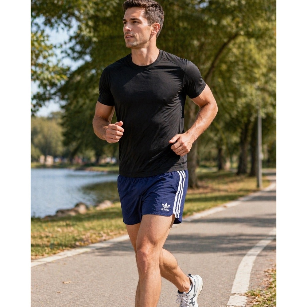 Adidas Originals Mens Navy Blue 3-Stripe Trefoil Running Shorts XL GN3525